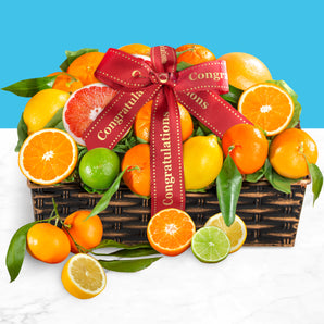 Congratulations Sweet Sunshine Citrus Fruit Gift Basket